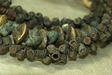 Strand of Antique Brass Ibo Beads from Nigeria