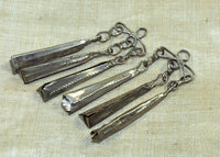 Vintage 1950s Thai Silver Dangles, Pair