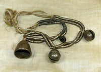 Thai-Burmese Bronze Heishi Strand with Big Bells!