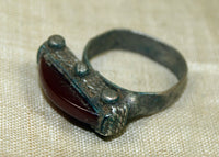 Antique Tuareg Ring with Carnelian Stone