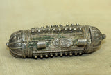 Antique Silver Capsule Yemen Pendant with Drops