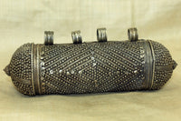 Large Vintage Silver Prayer Box, Yemen