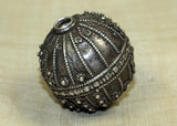 Large Fabricated Silver Bead from Yemen