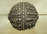 Large Fabricated Silver Bead from Yemen