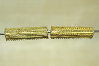 Pair of Yorbua Brass Fabricated Tube beads