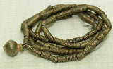 Yoruba Coiled Brass Wire Beads, strand