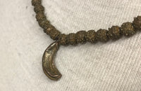 Strand of Yoruba Brass Fabricated Beads with Pendant