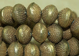 Strand of Yorbua Bumpy Brass Beads