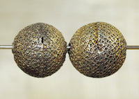 Textured, Brass Beads from Nigeria