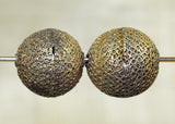 Textured, Brass Beads from Nigeria