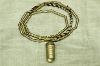 Yorbua Fabricated Brass Beads with Pendant