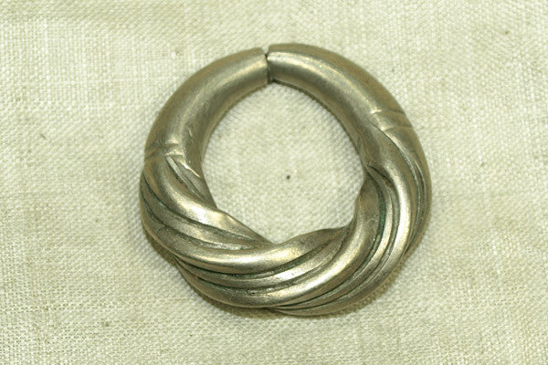 Large Antique Silver Hair Ring from Niger