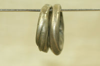 Pair of Antique Silver Twisty Hair Rings from Niger