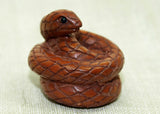Snake - Boxwood Ojime Bead