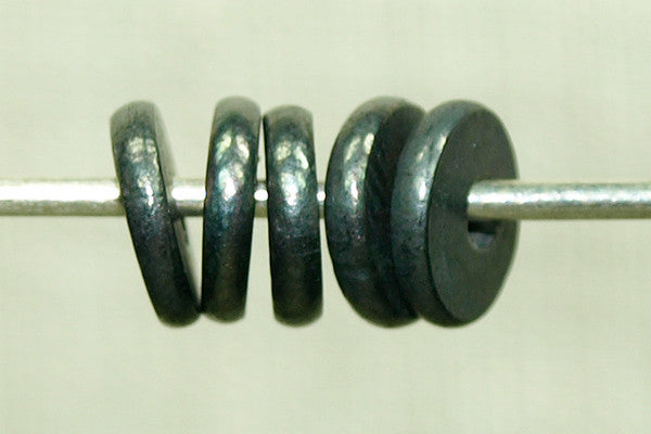 6mm Oxidized Sterling spacer