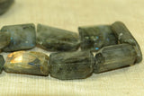 fiery and Faceted Chunky Labradorite Beads