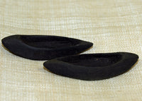 Pair of Small Canoe-shaped Black Palmwood 