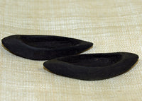 Pair of Small Canoe-shaped Black Palmwood