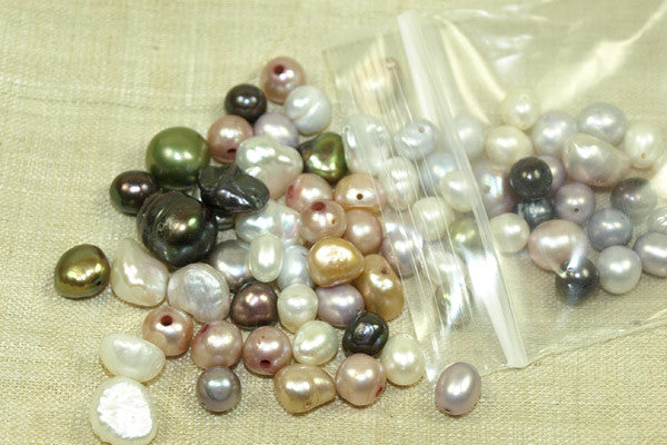  Natural Colorful Freshwater Pearl Beads Irregular