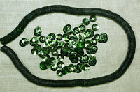 6mm Faceted Vintage Lime Sequins