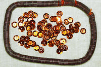 Vintage 1960s Orangey-Metallic Sequins