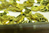 6mm Faceted Gold Sequins