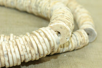 Large Vintage Ostrich Shell Beads, Kenya