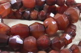 Strand of small Idar-Oberstein Faceted Bicone beads