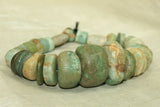 Strand of Ancient Amazonite Stone Beads, Mali