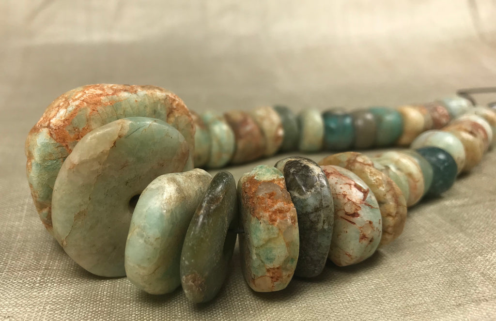 Strand of Ancient Amazonite Beads from Mali