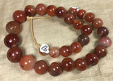 Strand of Antique Indian Carnelian Stone Beads