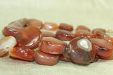 Vintage Carnelian Agate Stone Tabular Beads from India
