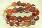 Vintage Carnelian Agate Stone Tabular Beads from India