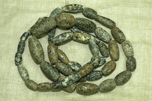 Beautiful Strand of Ancient Granite Beads