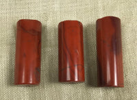 Set of Three Antique Nigerian Red Jasper Beads