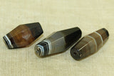 Three Antique Banded  Agate Beads