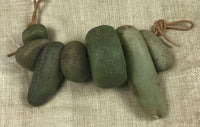 Short Strand of 7 Rare, Ancient Amazonite Beads