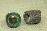 Pair of Dark Green Amazonite Beads
