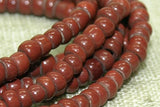 Brick Red-Brown Opaque seed beads, 10º