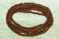 Brick Red-Brown Opaque seed beads, 10º