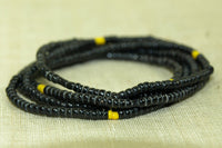 Black Seed Beads with Yellow bonus beads, 10º