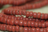 Opaque Red-Brown Seed Beads, 10º