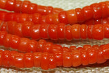 Venetian opaque orange seed beads, 10-11º