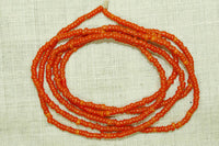 Venetian opaque orange seed beads, 10-11º