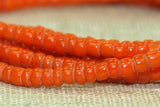 Czech opaque orange seed beads, 11º