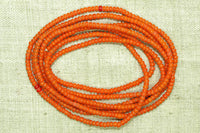 Czech opaque orange seed beads, 12º