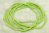 Light Chartreuse Opaque Irregular Seed Beads, 10º