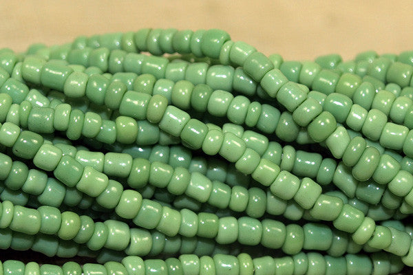 Dark Green Wood Heishi Beads Wrap Bracelet Green Clay Beads