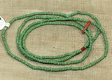 Minty Green Seed Beads with Bits of Orange Coral, 10º