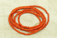 Venetian Seed Beads, 10º Opaque Dark Orange